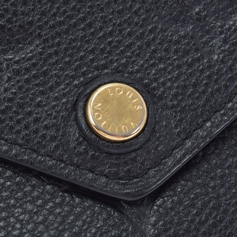 LOUIS VUITTON Monogram Empreinte Portefeuille Victorine Noir Black Leather Tri - Picture 7 of 8